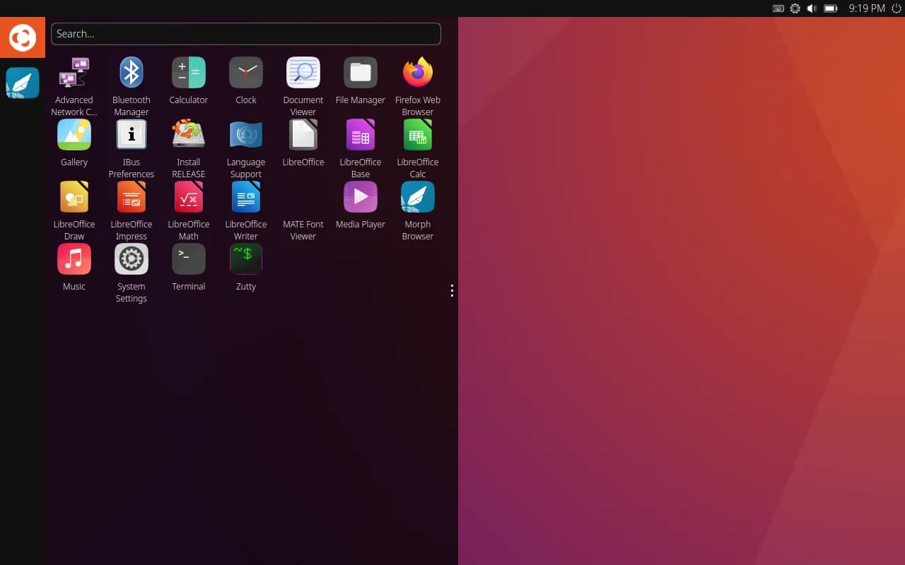 Ubuntu Lomiri 24.04 app launcher