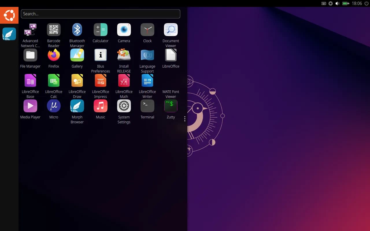 Ubuntu Lomiri 24.10 app launcher