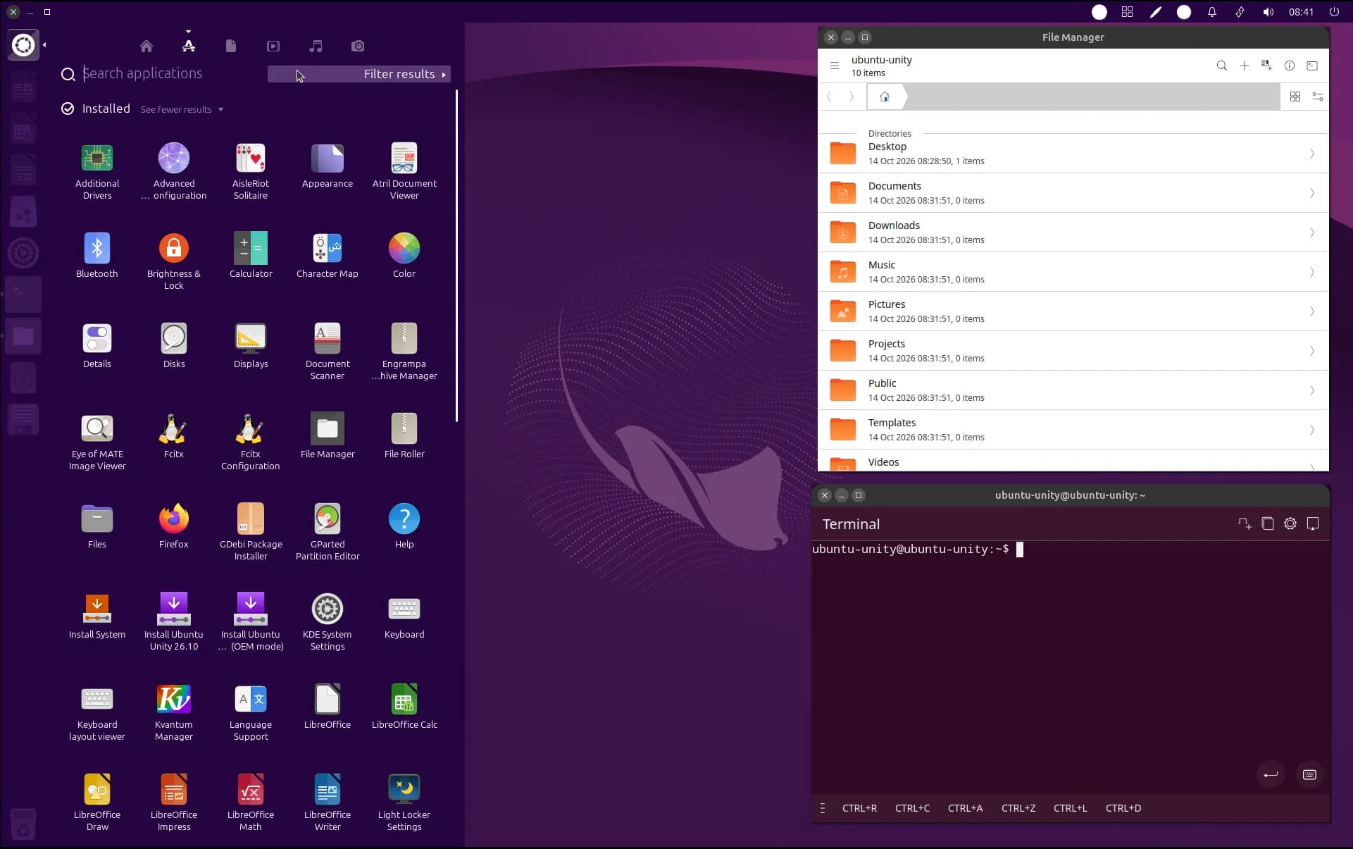 Ubuntu Unity 26.10 screenshot
